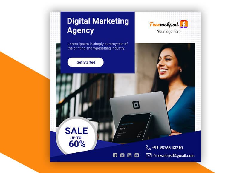 Digital marketing agency banner free download