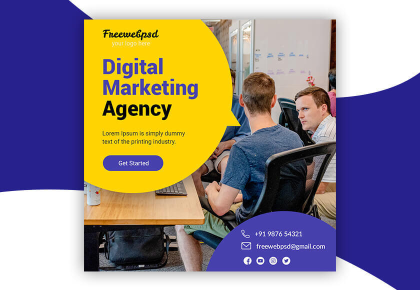 Digital marketing agency banner psd download