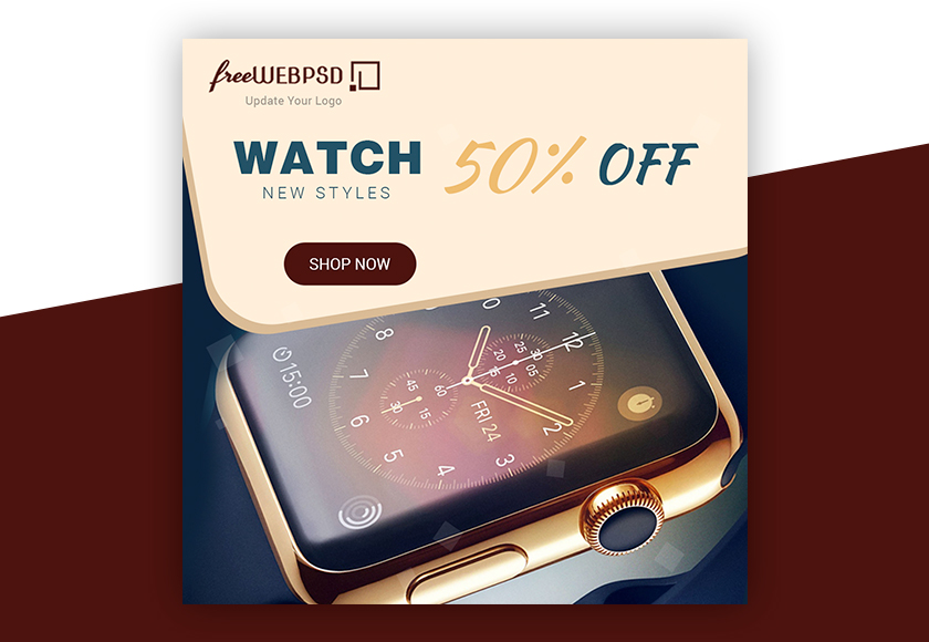 watch banner psd file
