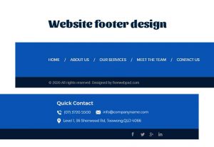 footer free psd file