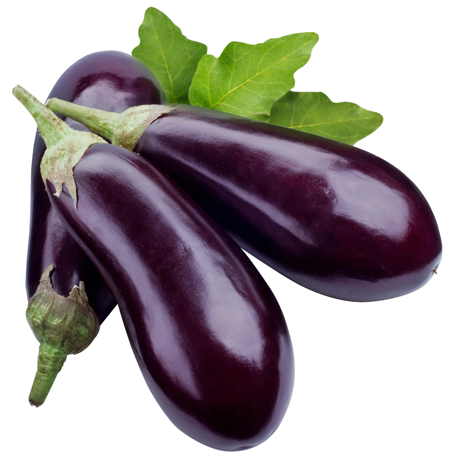 eggplant slice with knife