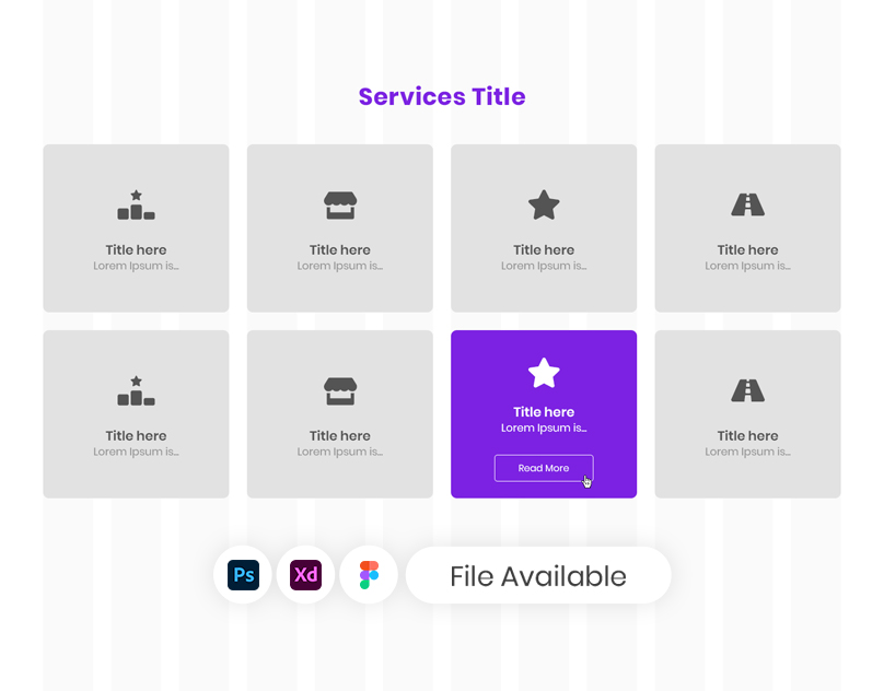 figma,xd,psd services section file