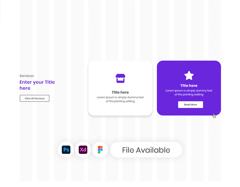 figma,xd,psd services section file