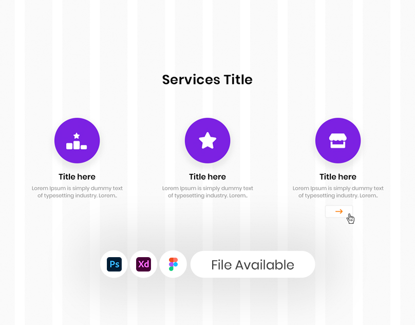 figma,xd,psd services section file