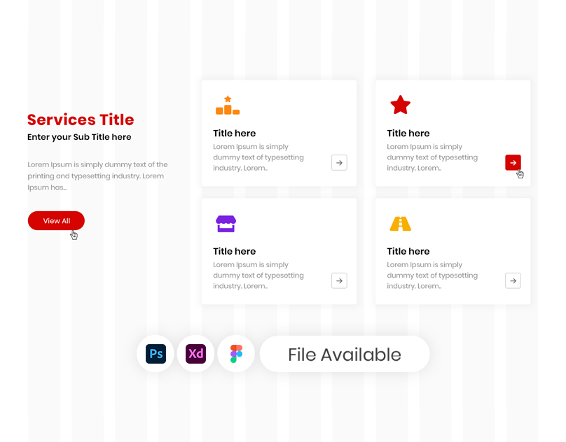 figma,xd,psd services section file