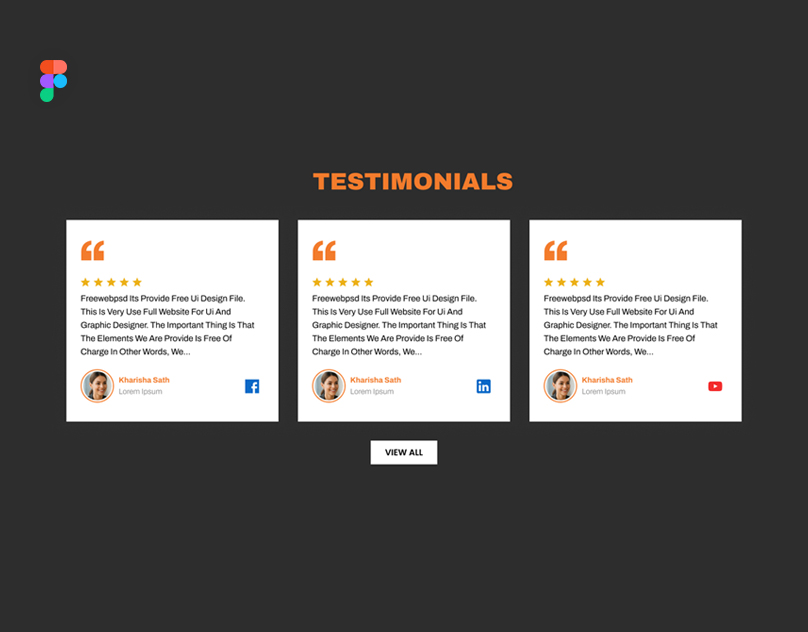 Testimonials ui Figma