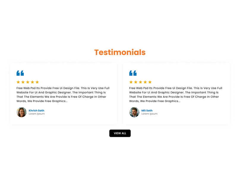 Testimonial ui design
