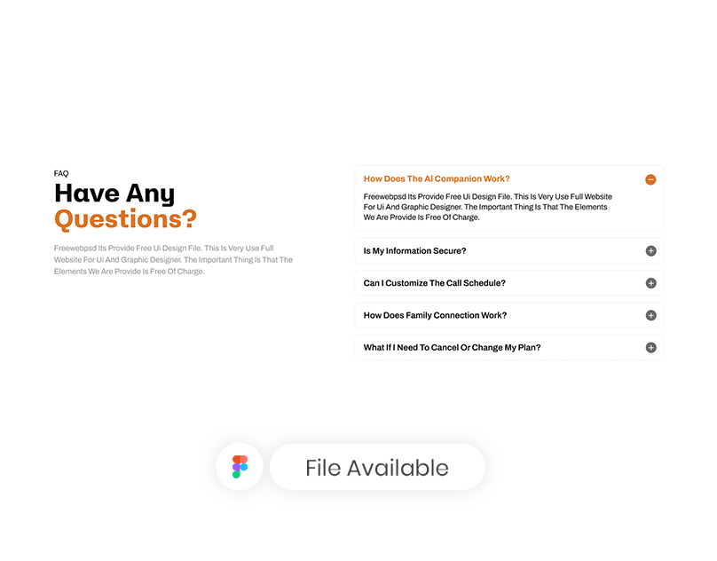 faq ui design free download